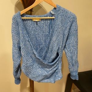 Urban outfitters blue wrap sweater size XS